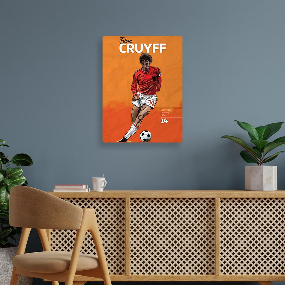 Johan Cruyff Netherlands Metal Poster