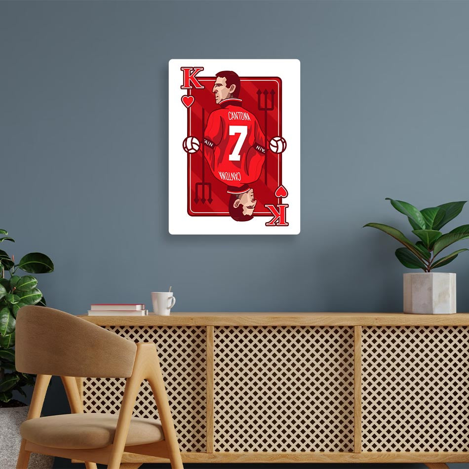 Eric Cantona Manchester United Metal Poster