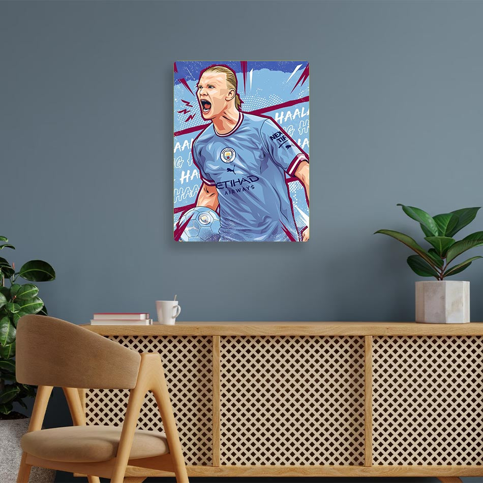 Erling Haaland Man City Metal Poster