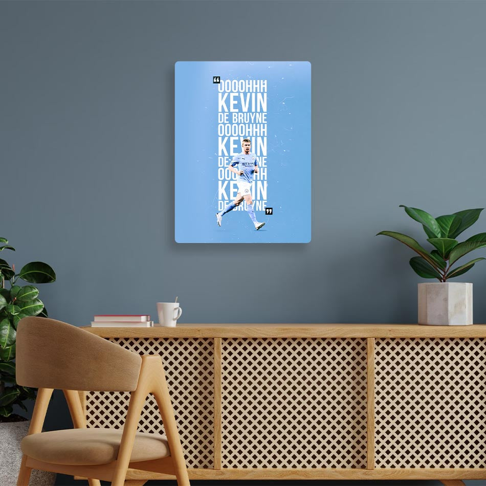 Kevin de Bruyne Man City Metal Poster