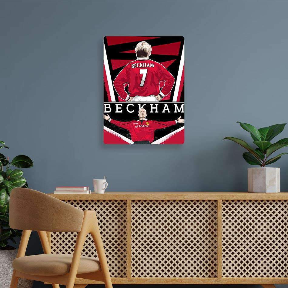 David Beckham Manchester United Metal Poster