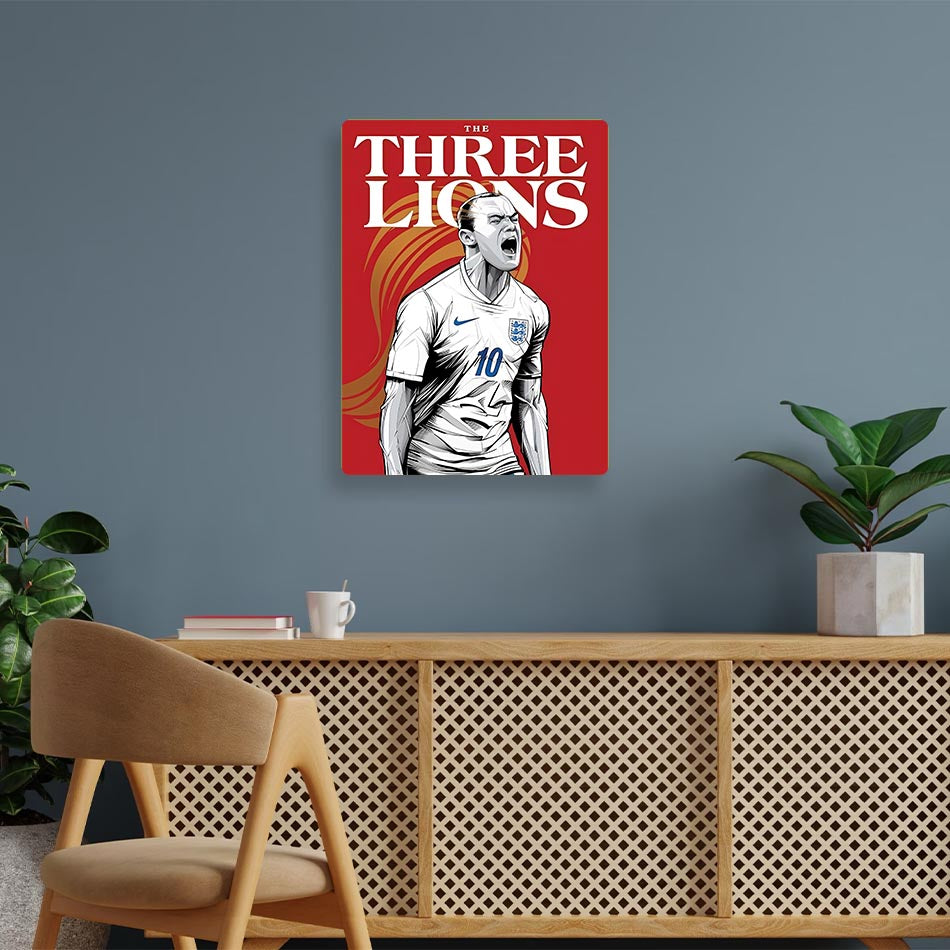 Wayne Rooney England Metal Poster
