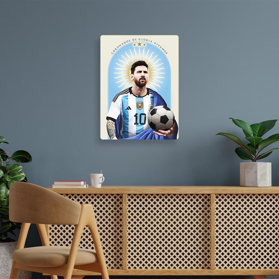 Lionel Messi World Cup Metal Poster