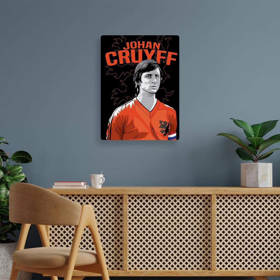 Johan Cruyff Netherlands Metal Poster