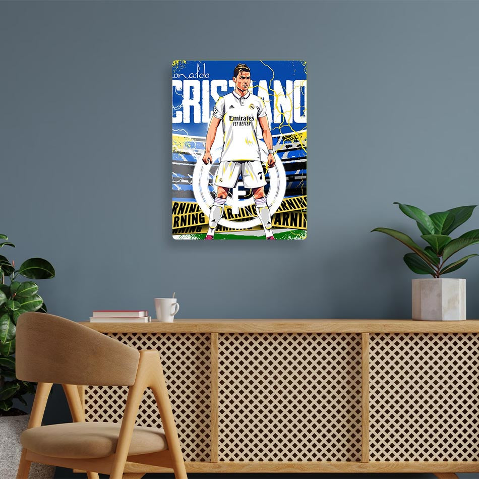 Cristiano Ronaldo Real Madrid Metal Poster