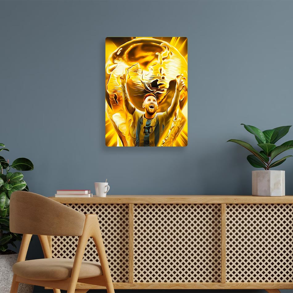 Lionel Messi World Cup Metal Poster