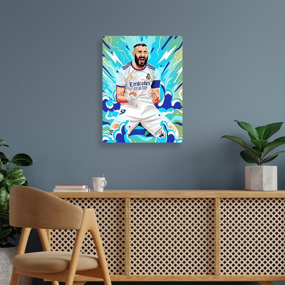 Benzema Real Madrid Metal Poster