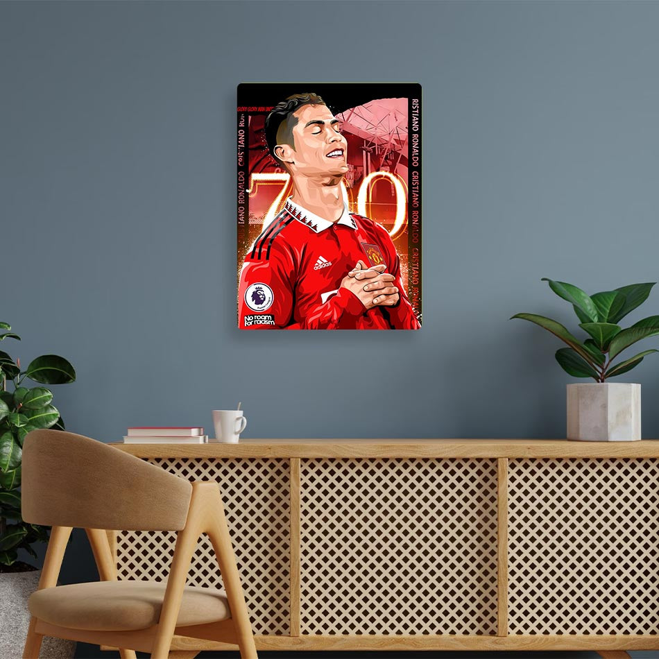 Cristiano Ronaldo Manchester United Metal Poster