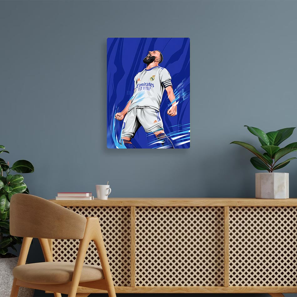 Benzema Real Madrid Metal Poster