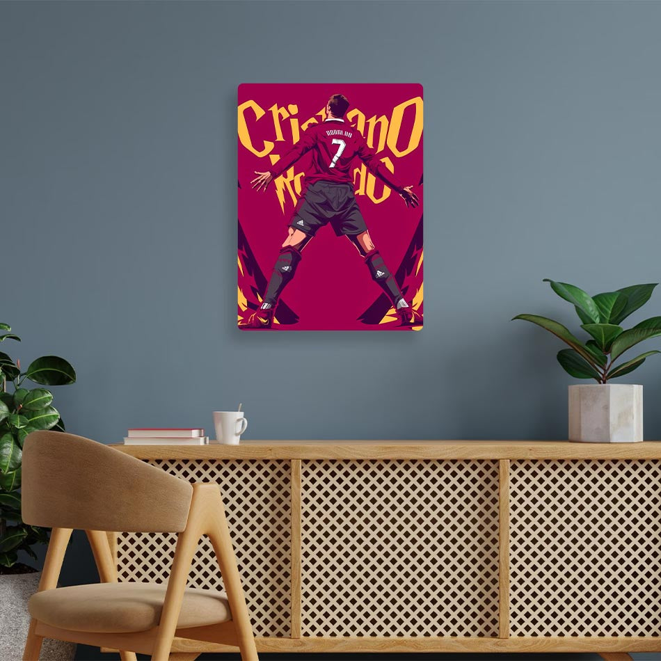 Cristiano Ronaldo Manchester United Metal Poster