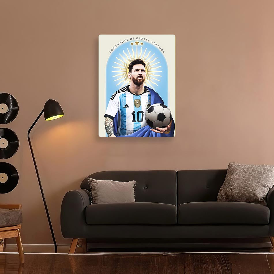 Lionel Messi World Cup Metal Poster