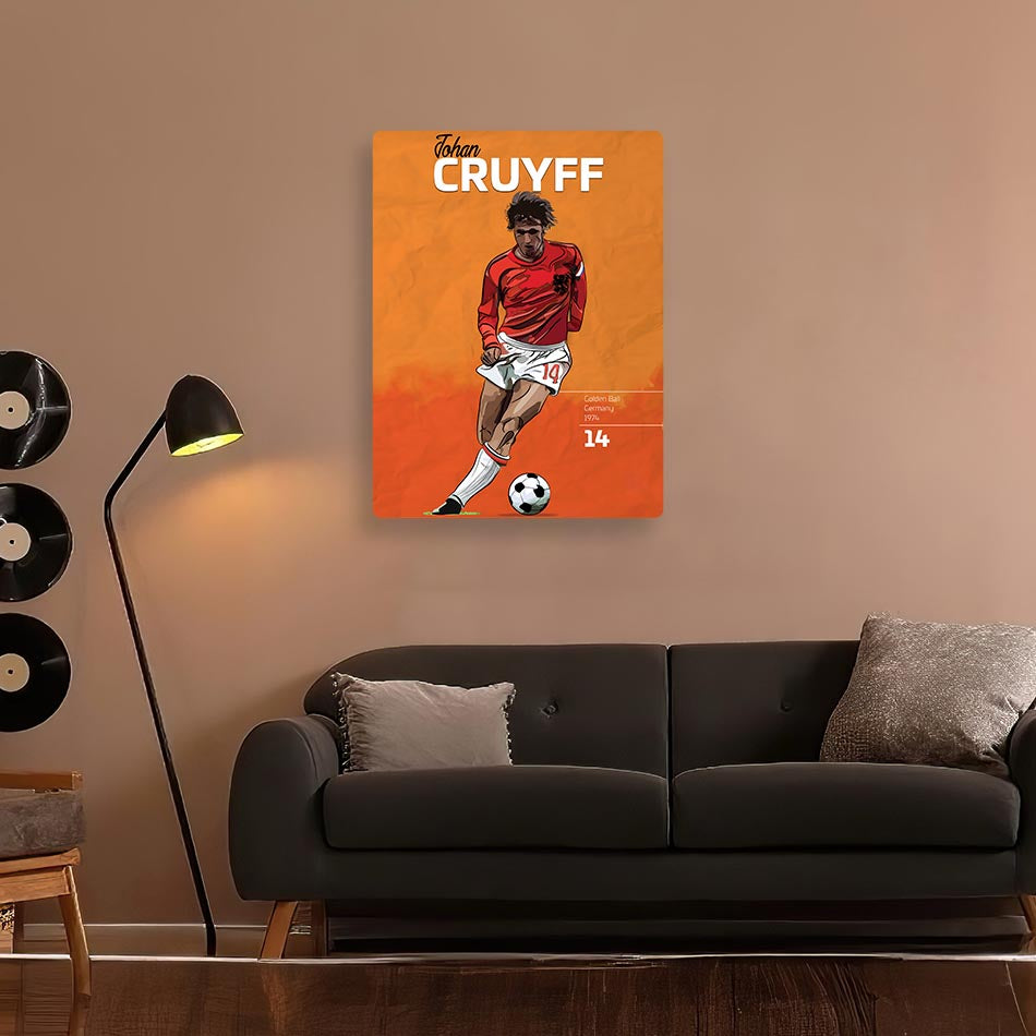 Johan Cruyff Netherlands Metal Poster