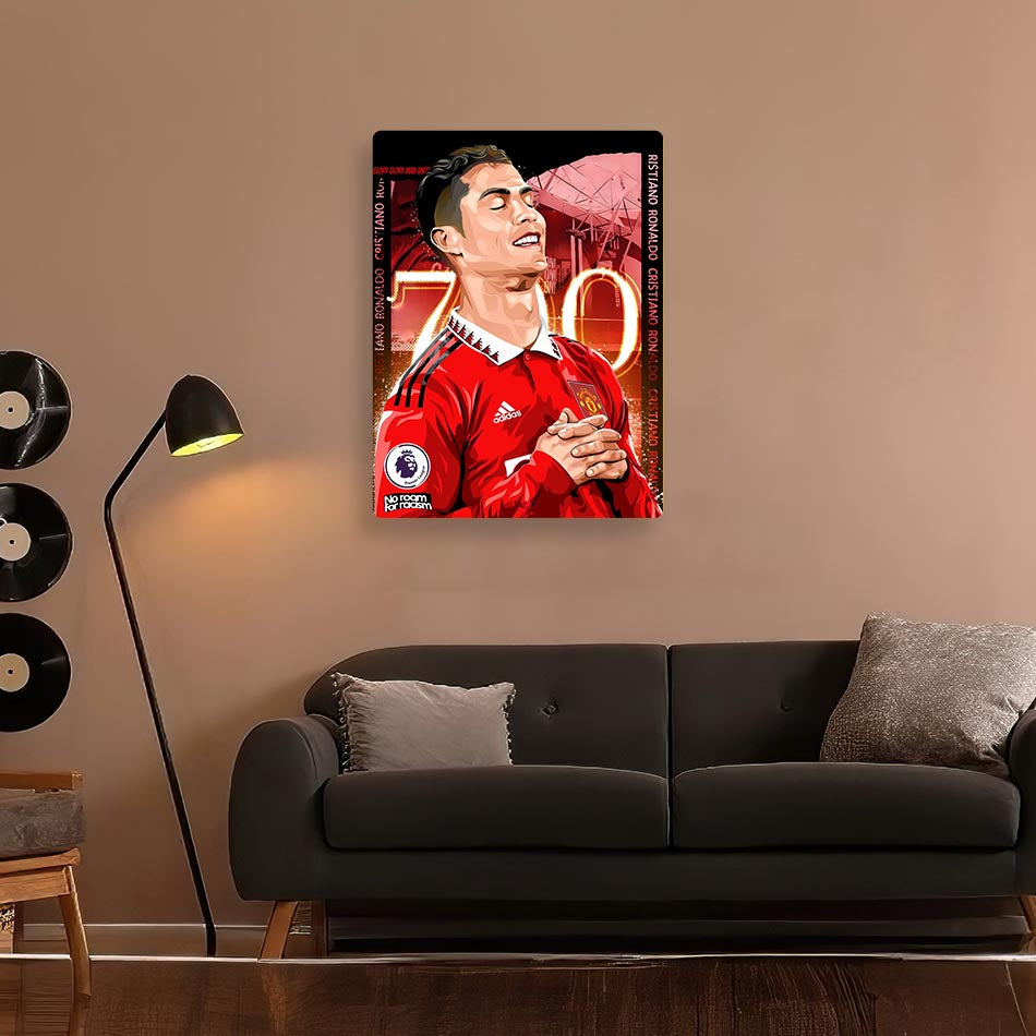 Cristiano Ronaldo Manchester United Metal Poster