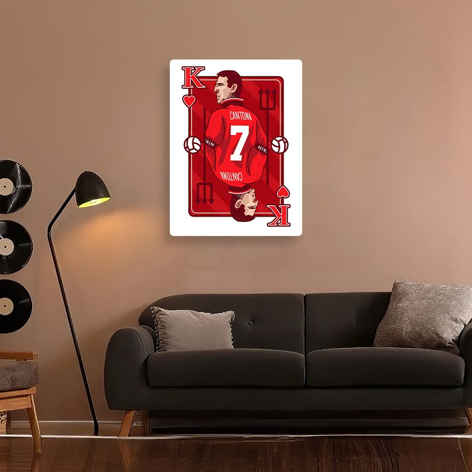 Eric Cantona Manchester United Metal Poster