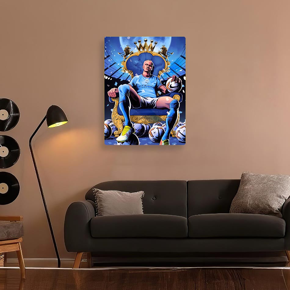 Erling Haaland Man City Metal Poster