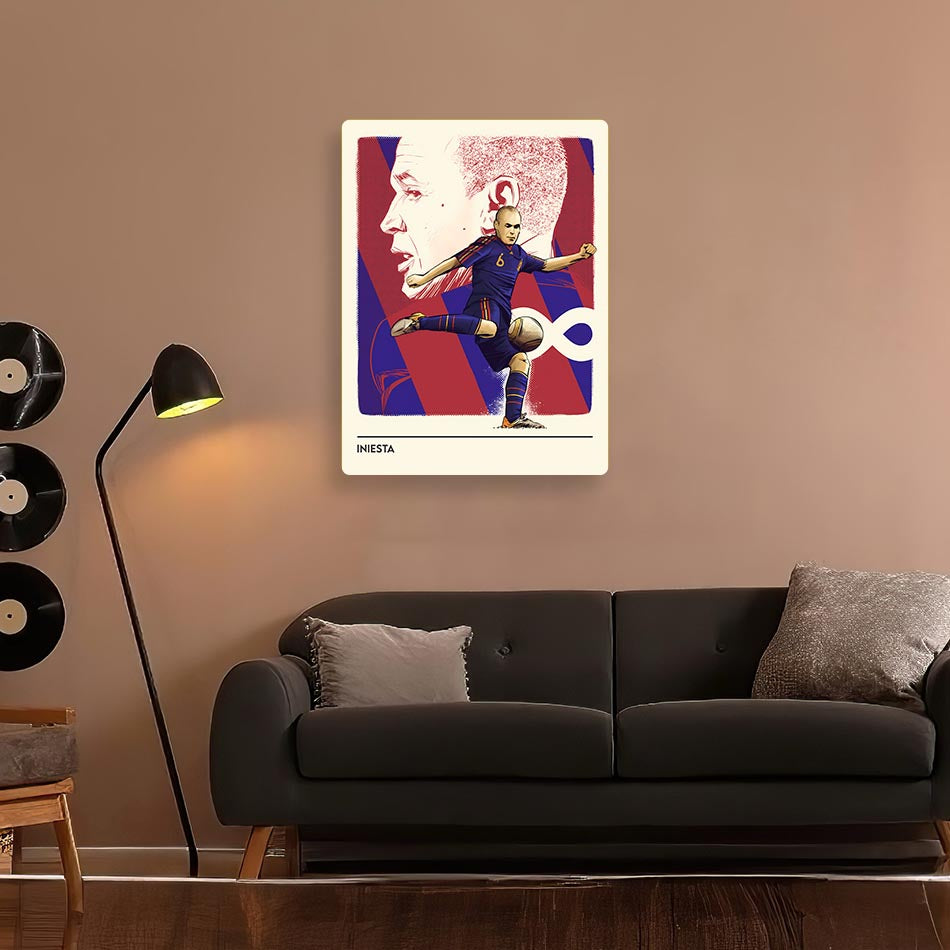 Iniesta Minimal Metal Poster