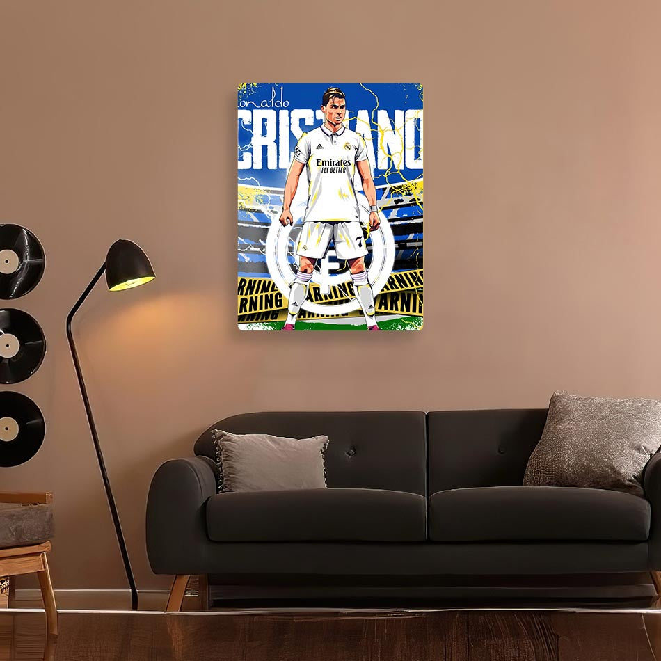 Cristiano Ronaldo Real Madrid Metal Poster