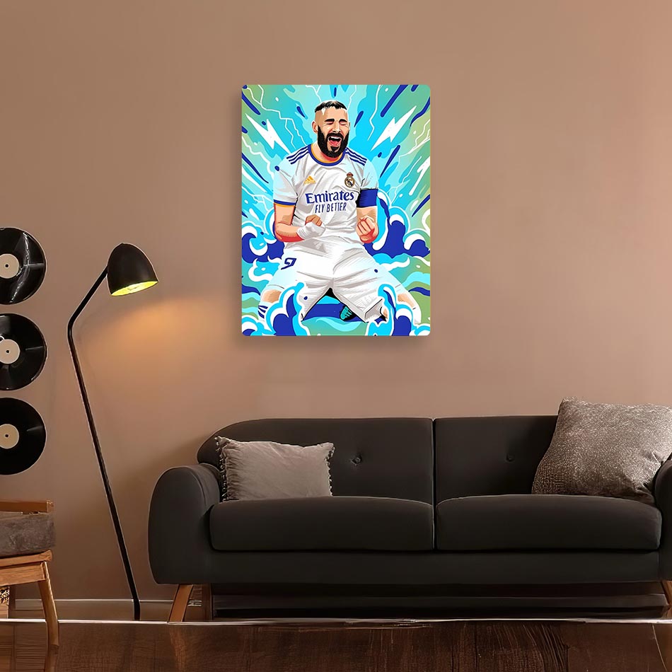 Benzema Real Madrid Metal Poster