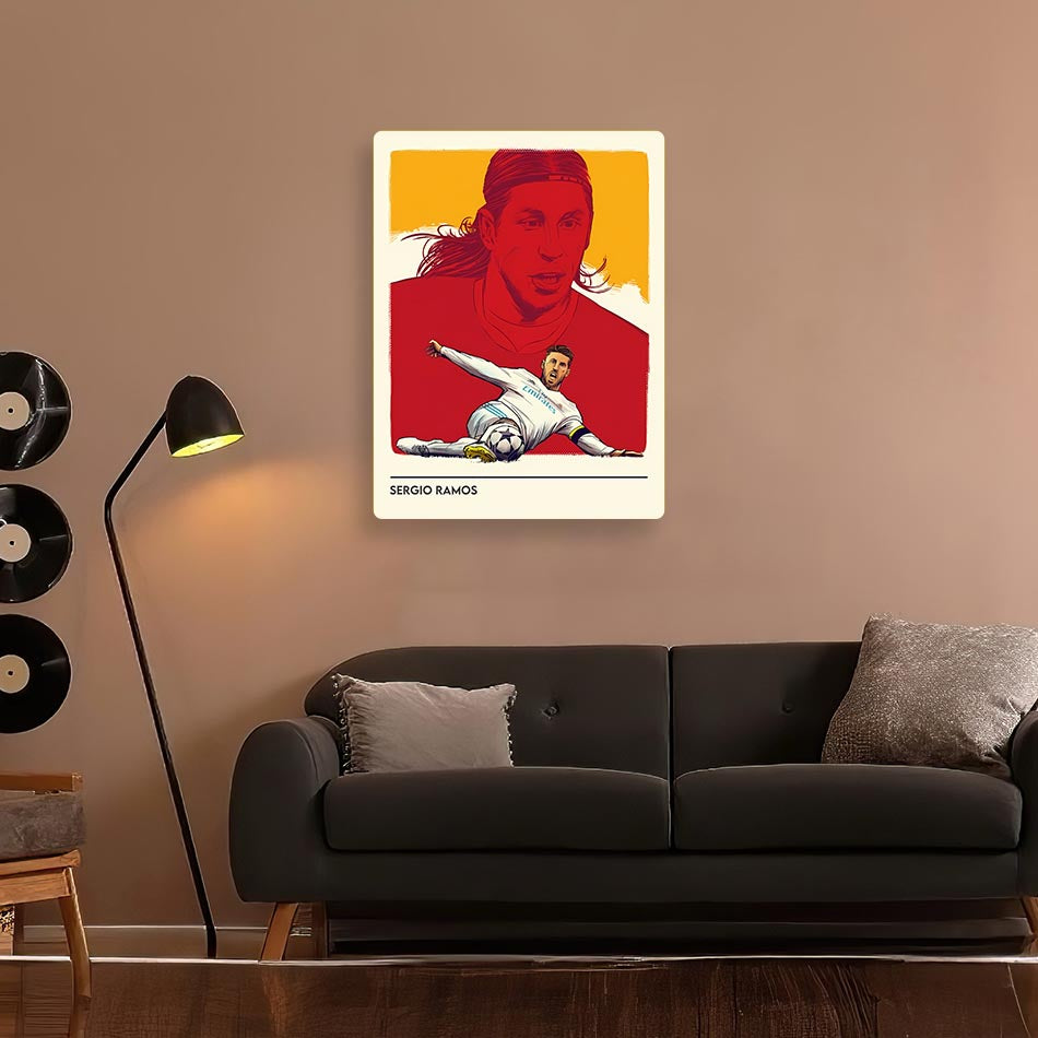 Sergio Ramos Minimal Metal Poster