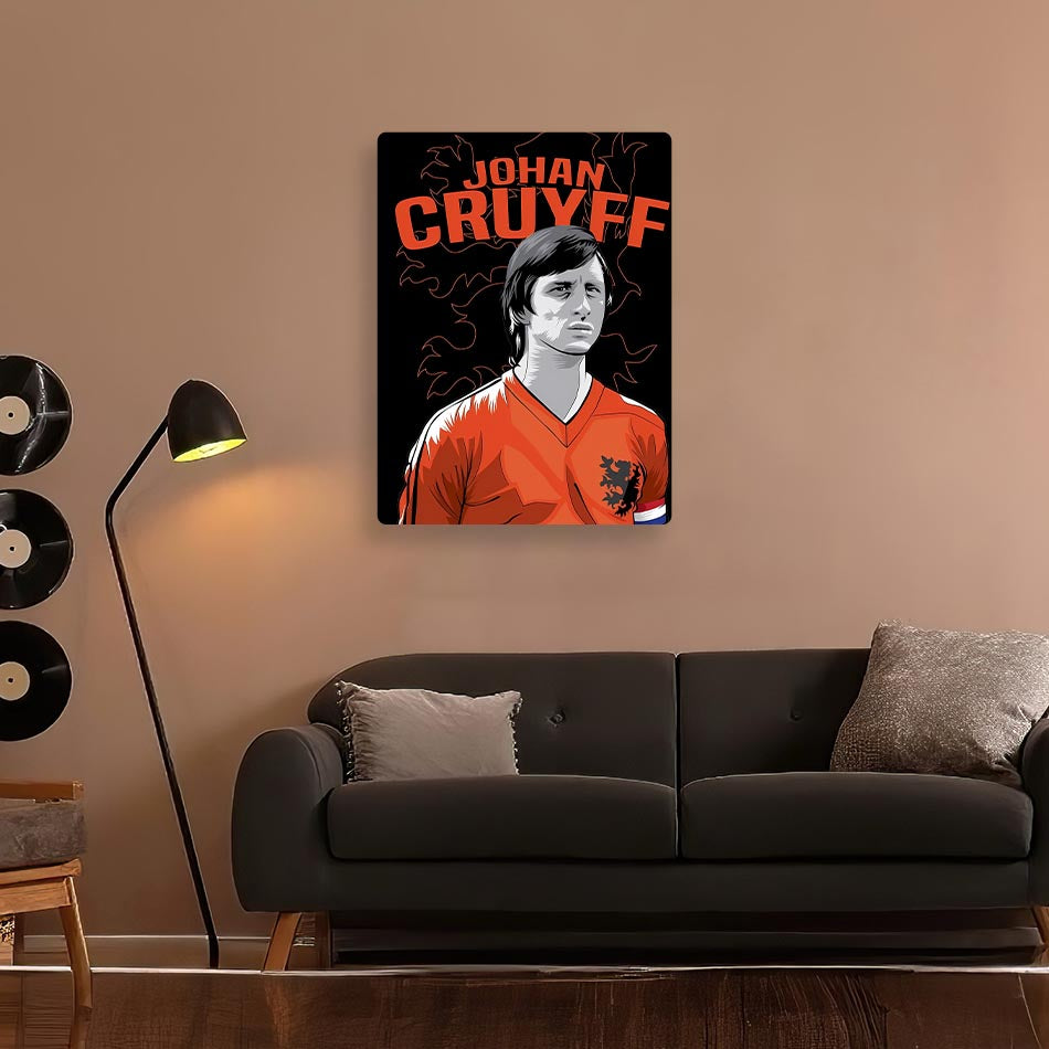 Johan Cruyff Netherlands Metal Poster