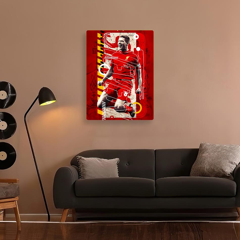 Steven Gerrard Liverpool Metal Poster