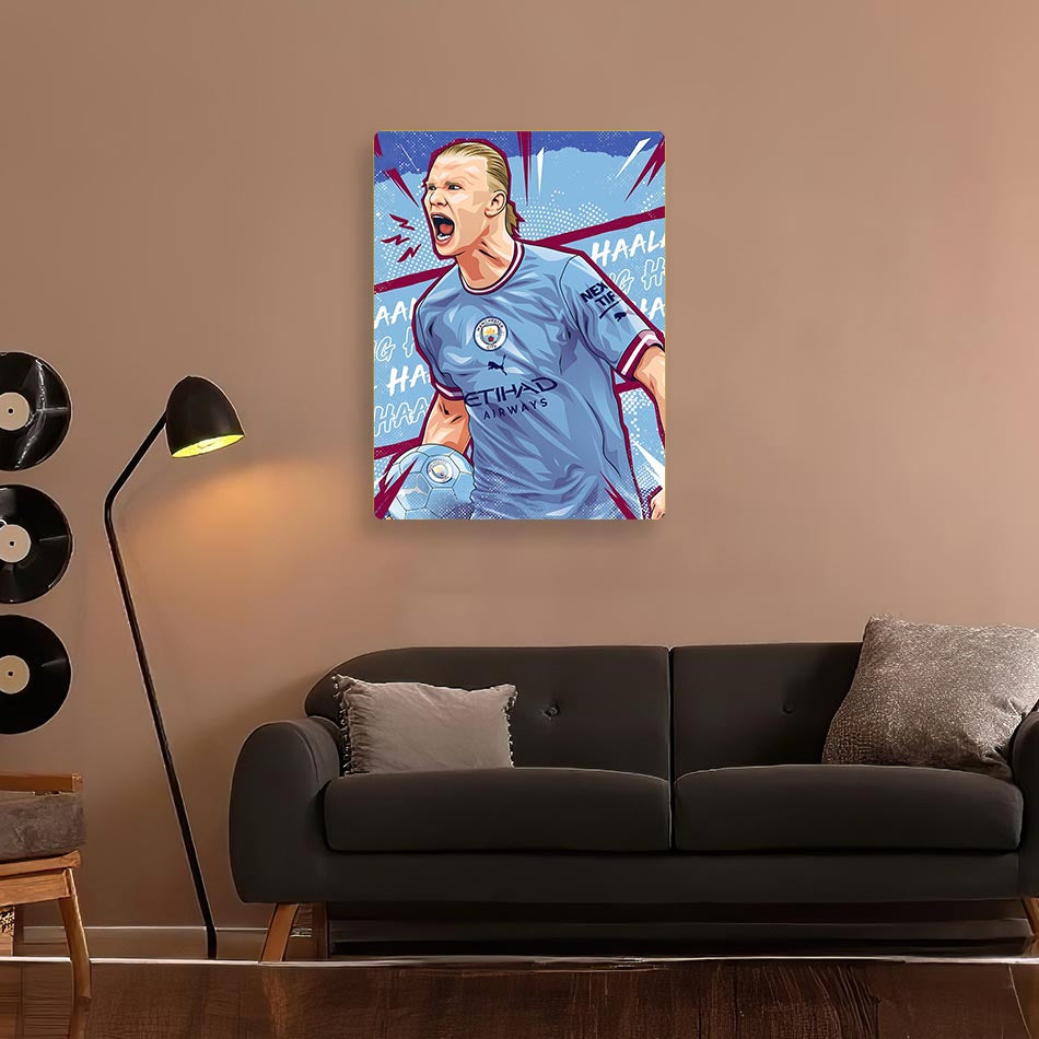 Erling Haaland Man City Metal Poster