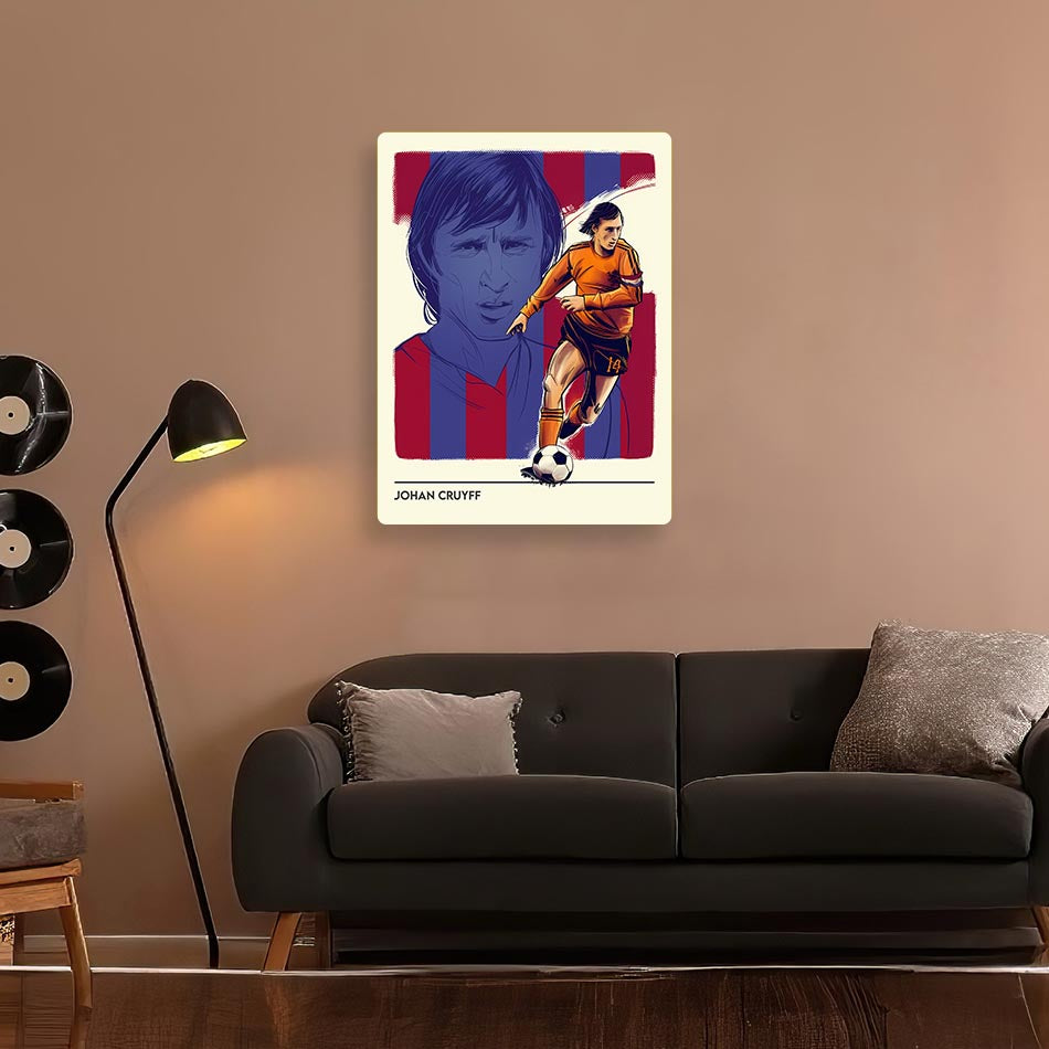 Johan Cruyff Minimal Metal Poster