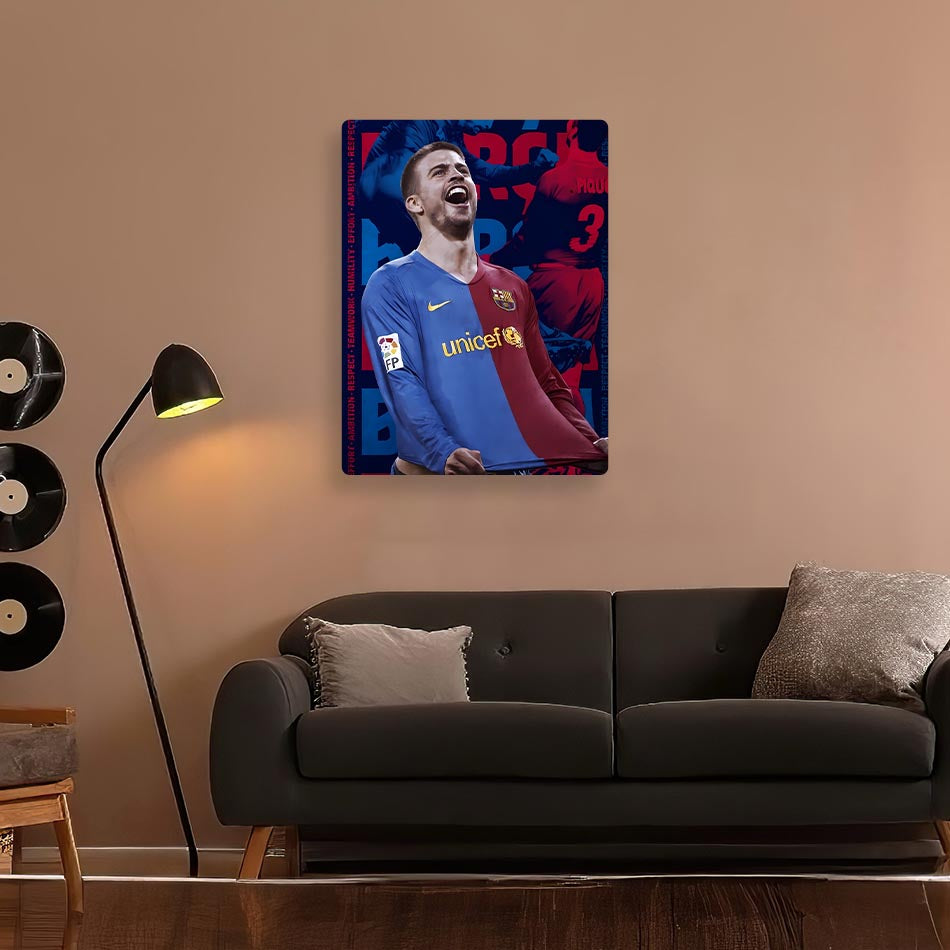 Gerard Pique Barcelona Metal Poster