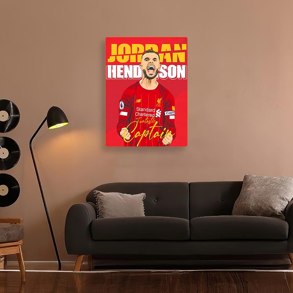 Jordan Henderson Liverpool Metal Poster