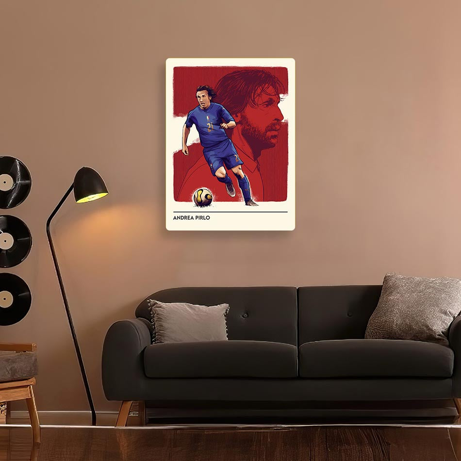 Andrea Pirlo Minimal Metal Poster