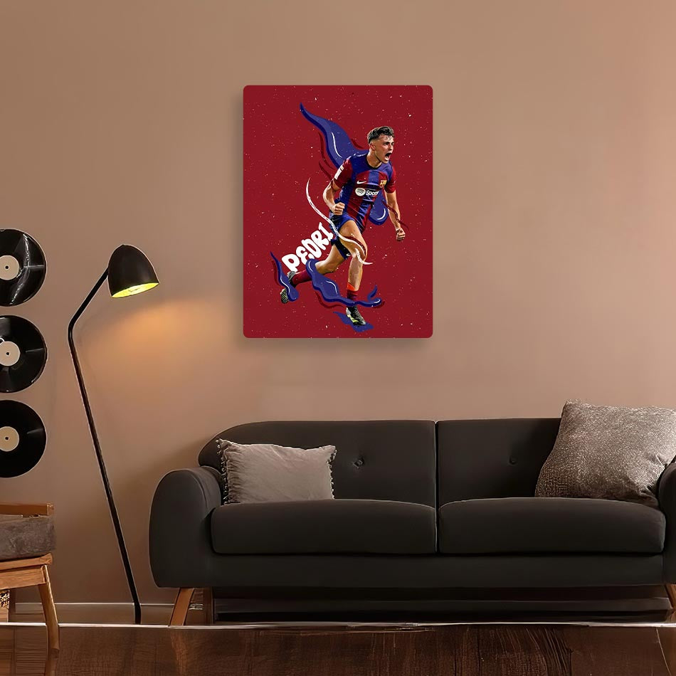 Pedri Barcelona Metal Poster