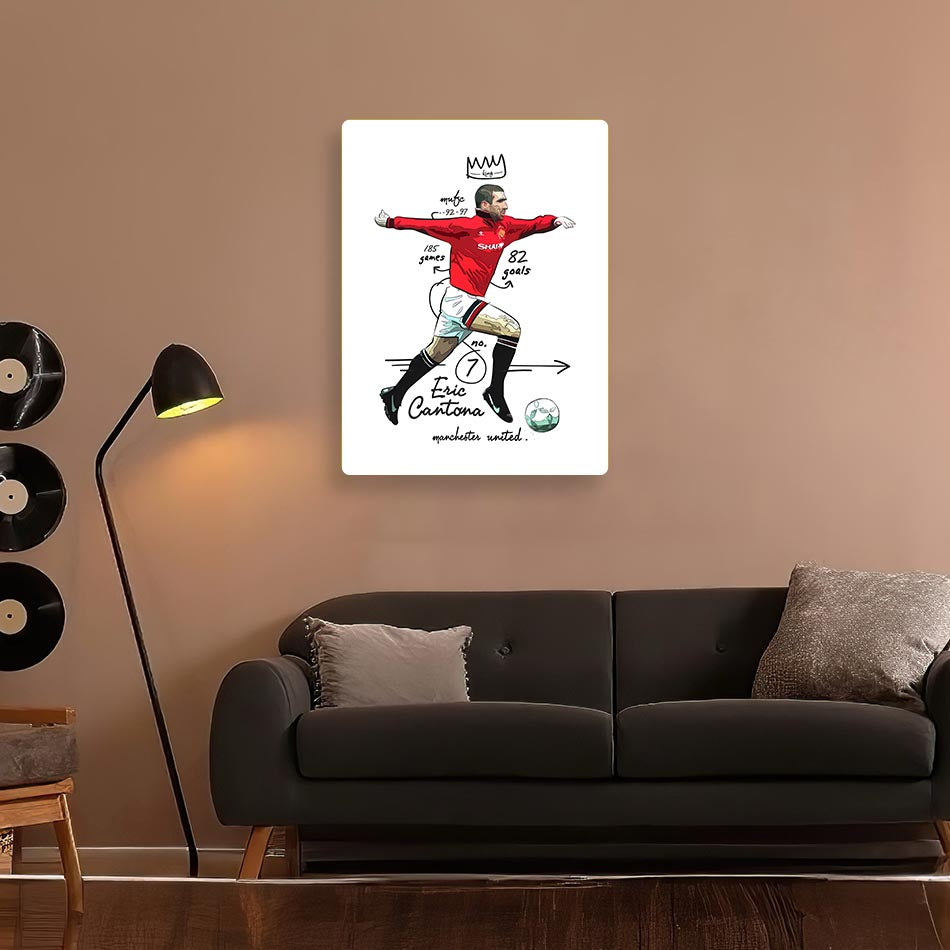 Eric Cantona Manchester United Metal Poster