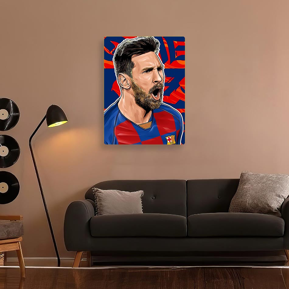 Lionel Messi Barcelona Metal Poster