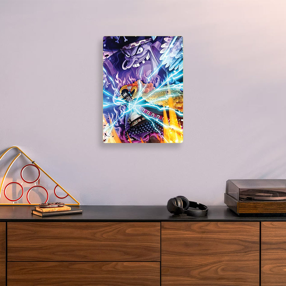Black Beard One Piece Metal Poster