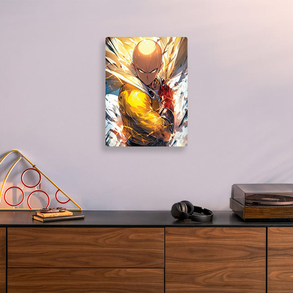Saitama One Punch Man Metal Poster