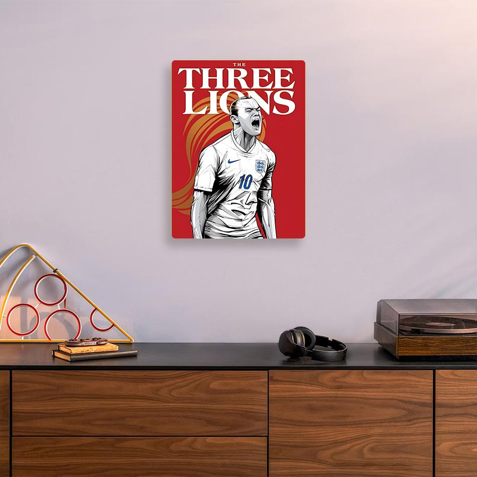 Wayne Rooney England Metal Poster