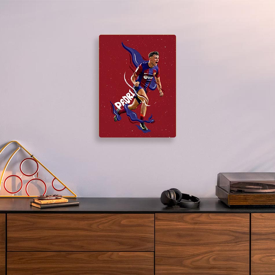 Pedri Barcelona Metal Poster