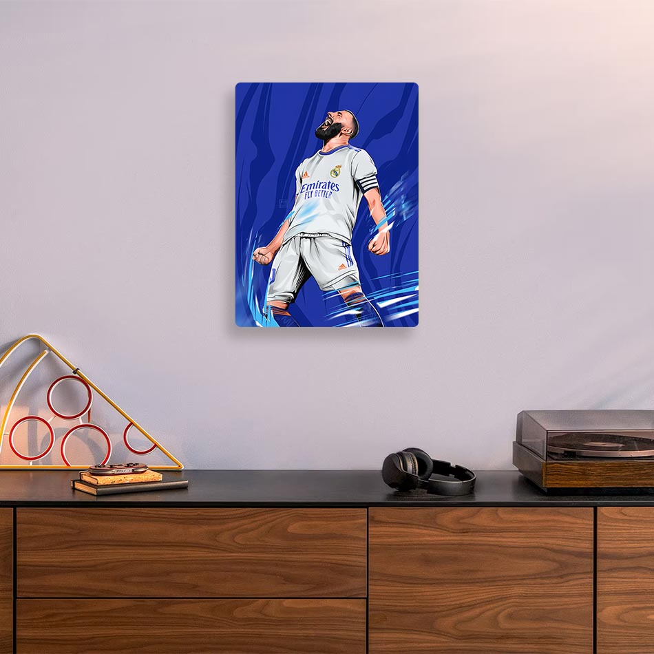 Benzema Real Madrid Metal Poster