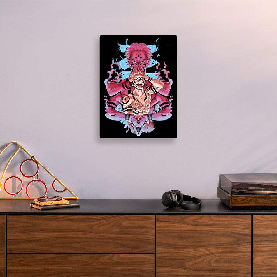 Sukuna Jujutsu Kaisen Metal Poster