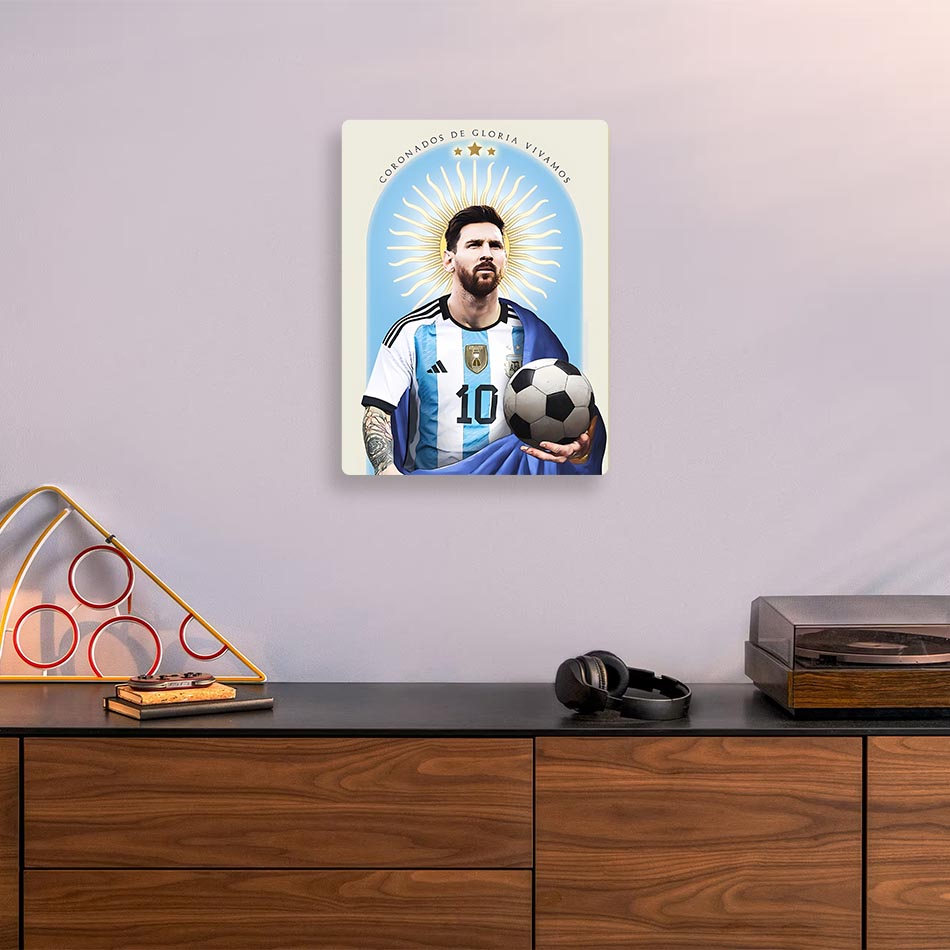 Lionel Messi World Cup Metal Poster