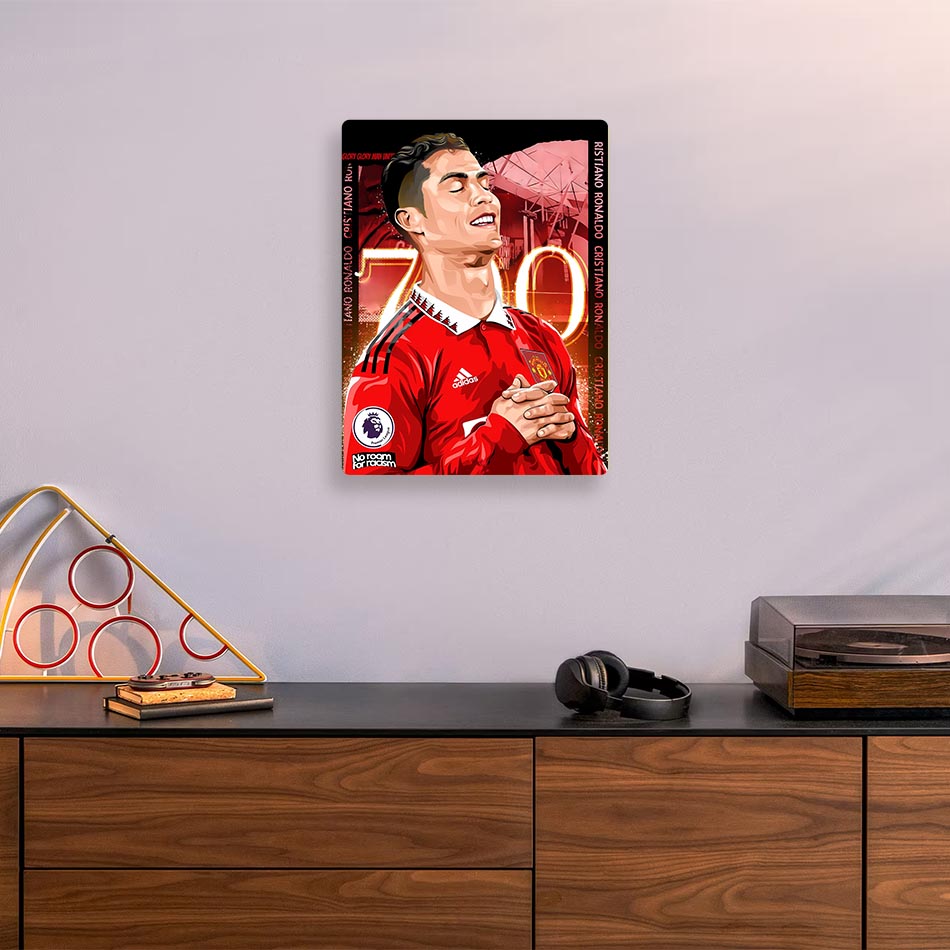 Cristiano Ronaldo Manchester United Metal Poster