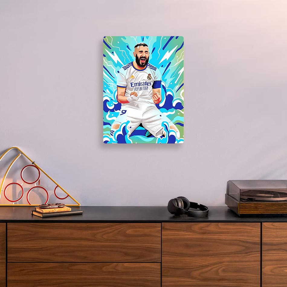 Benzema Real Madrid Metal Poster