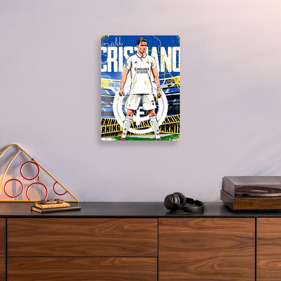 Cristiano Ronaldo Real Madrid Metal Poster