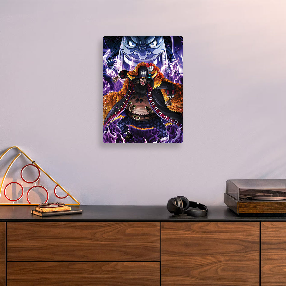 Black Beard One Piece Metal Poster