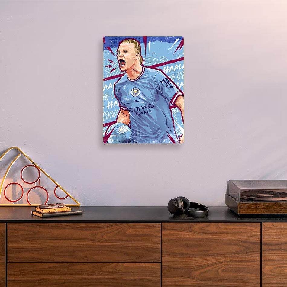 Erling Haaland Man City Metal Poster