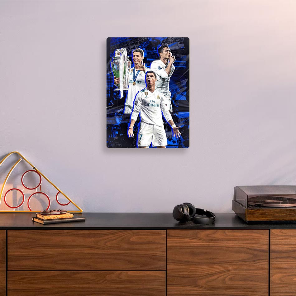 Cristiano Ronaldo Real Madrid Metal Poster