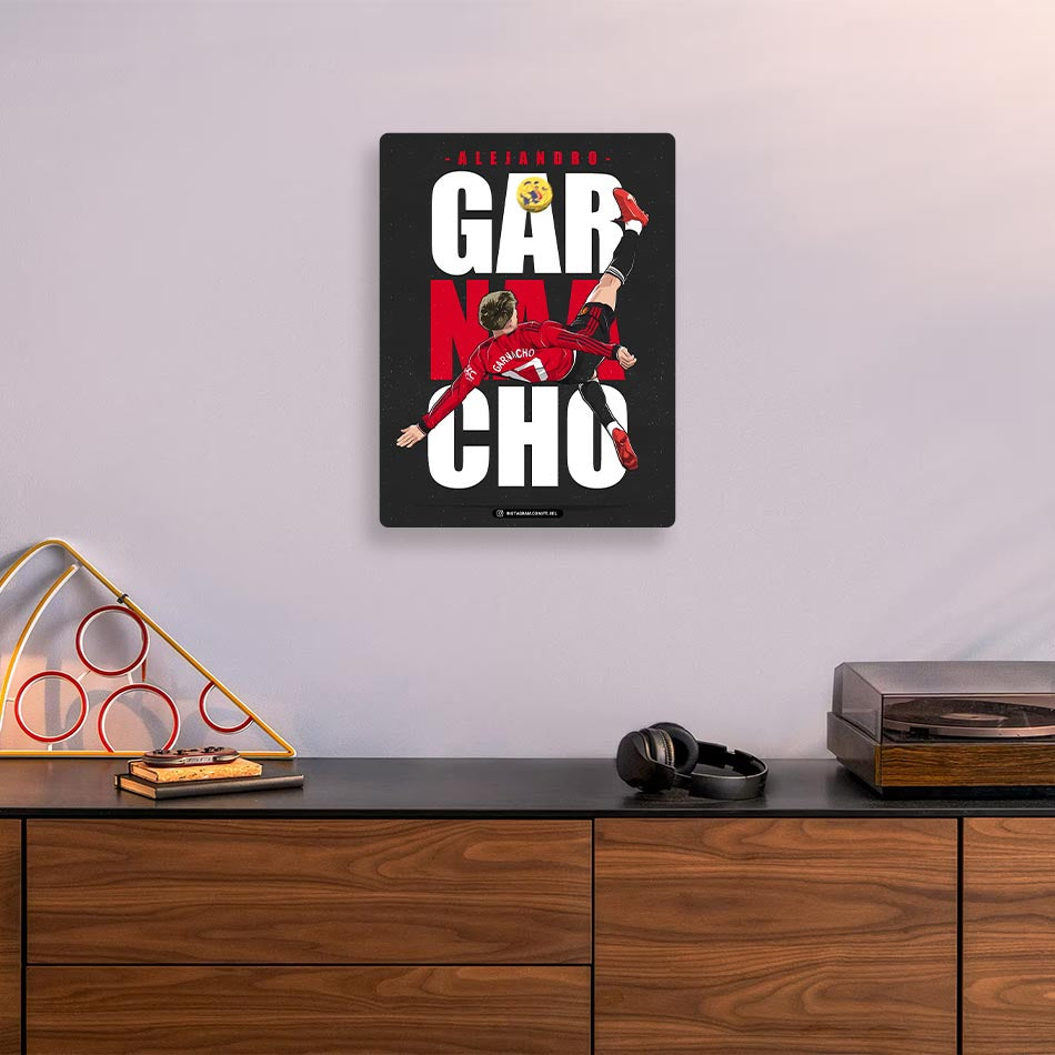 Alejandro Garnacho Manchester United Metal Poster