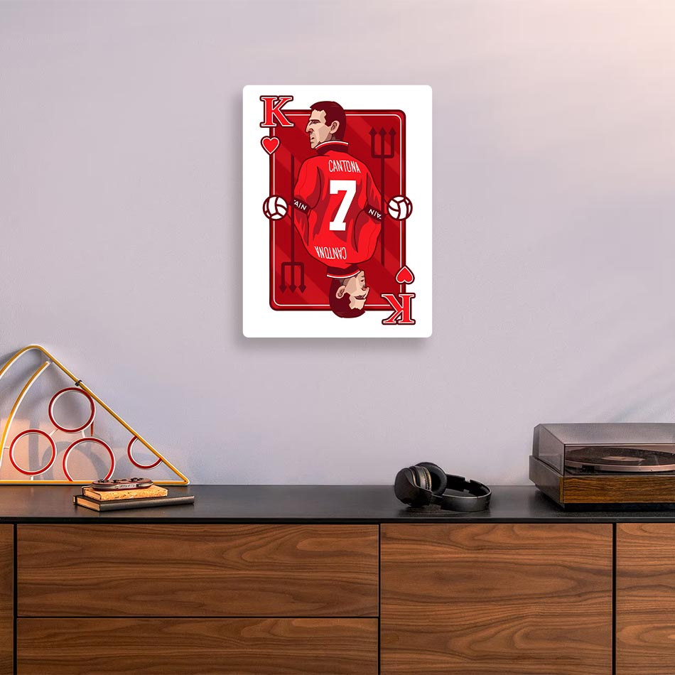 Eric Cantona Manchester United Metal Poster