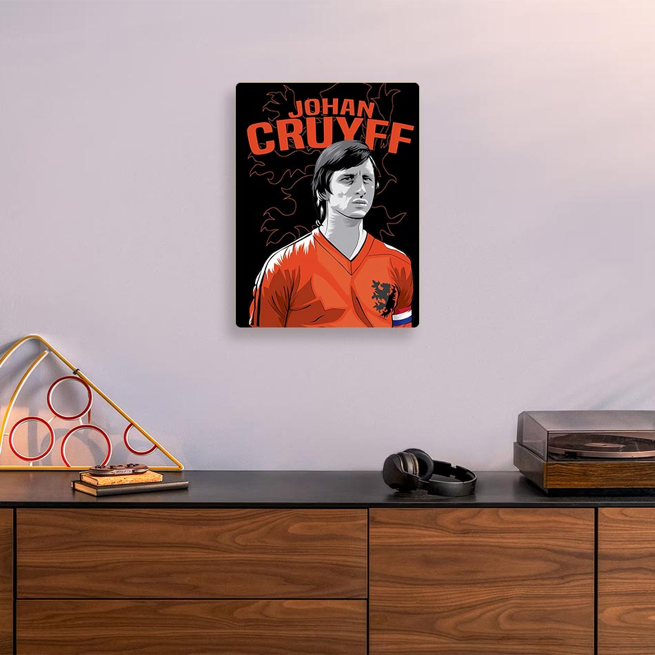 Johan Cruyff Netherlands Metal Poster