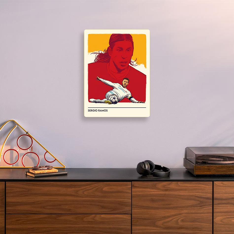 Sergio Ramos Minimal Metal Poster